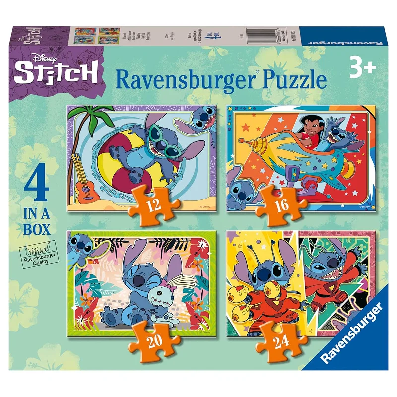 Disney Stitch 4 in a Box Puzzles