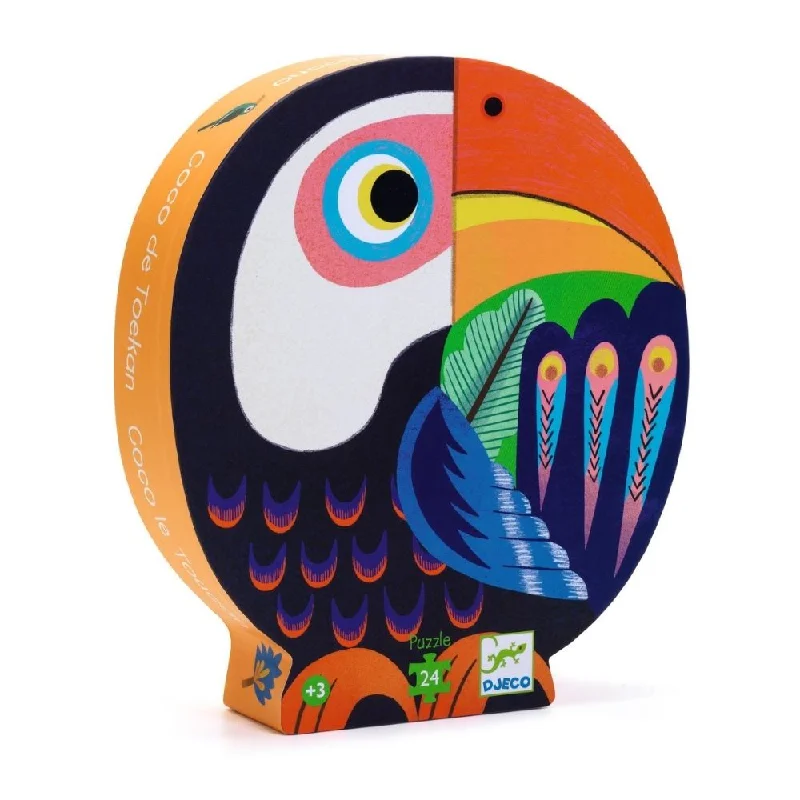 Djeco Silhouette Puzzle - Coco the Toucan (24 pieces)