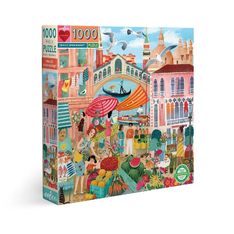 eeBoo 1000 Piece Puzzle - Venice Open Market