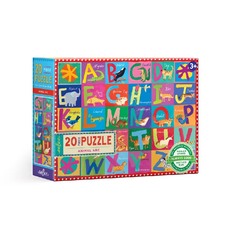 eeBoo Animal ABC 20 Piece Puzzle