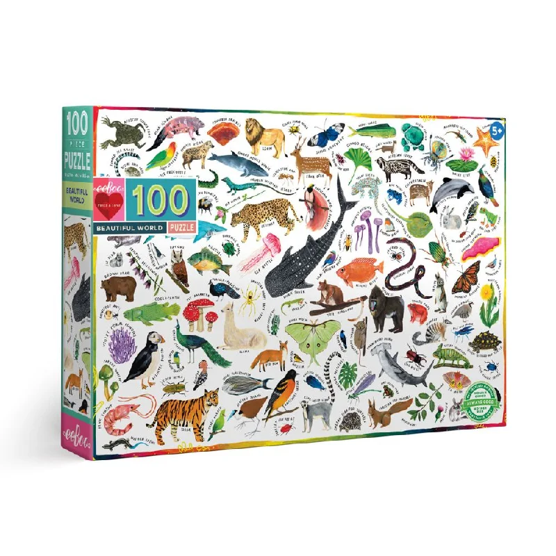 eeBoo Beautiful World 100 Piece Puzzle