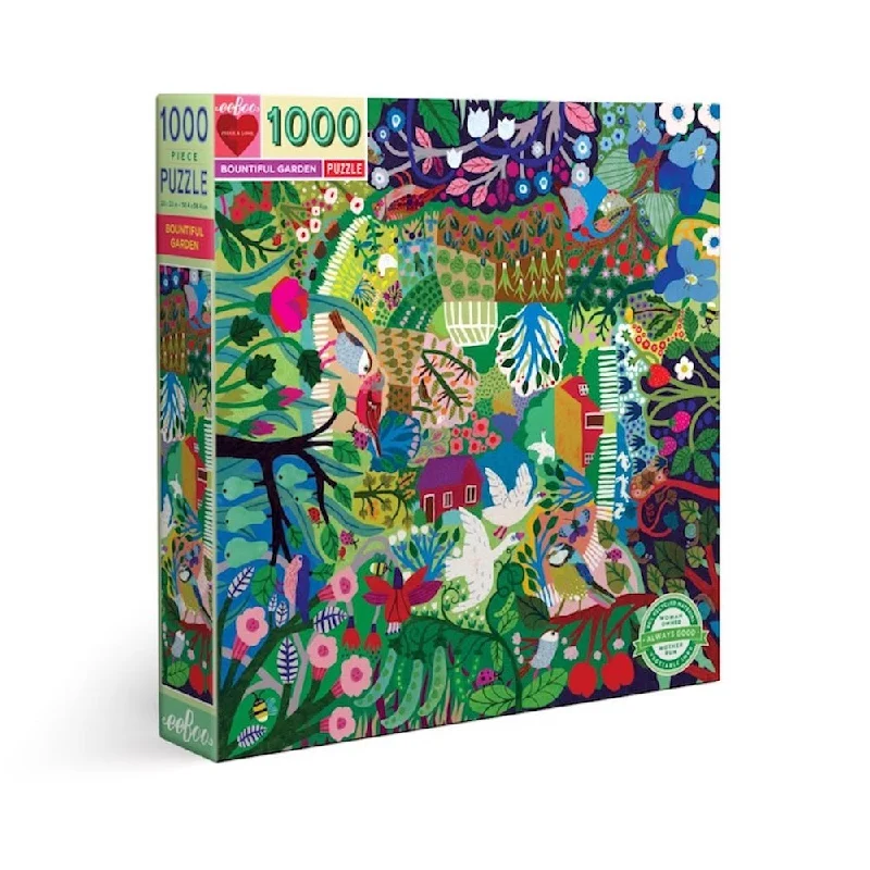 eeBoo Bountiful Garden 1000 Piece Family Puzzle