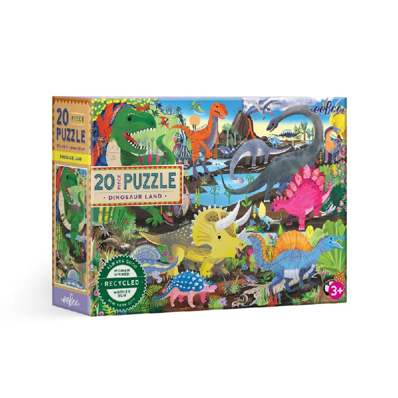 eeBoo Dinosaur Land 20 Piece Puzzle