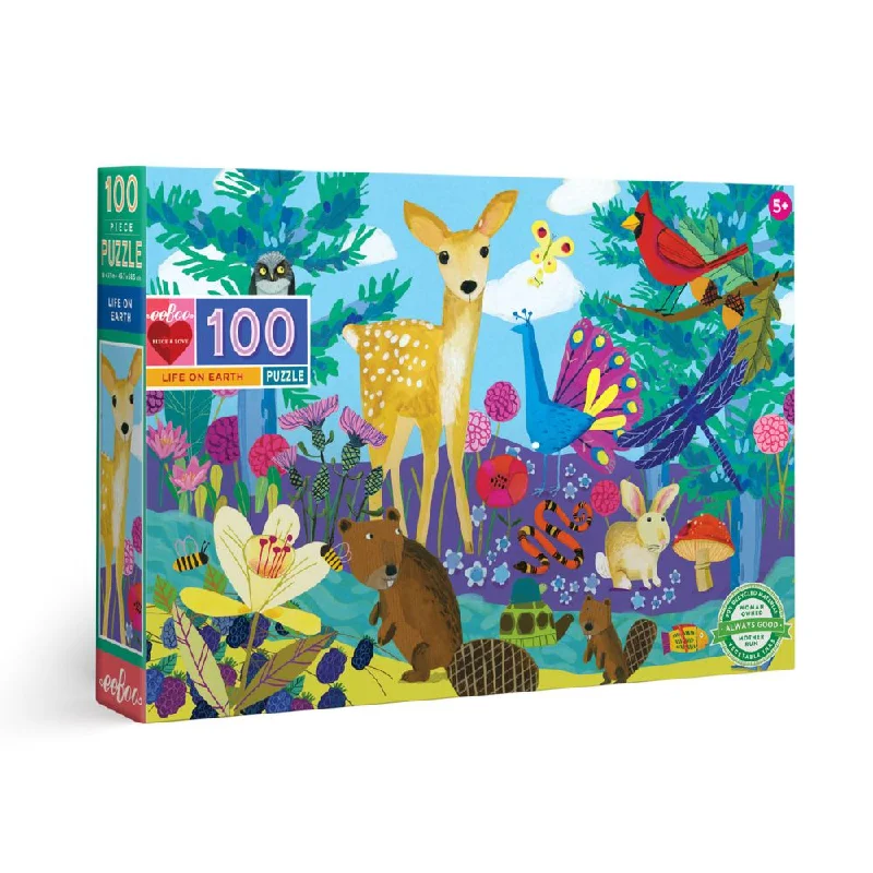 eeBoo Life On Earth 100 piece puzzle for kids