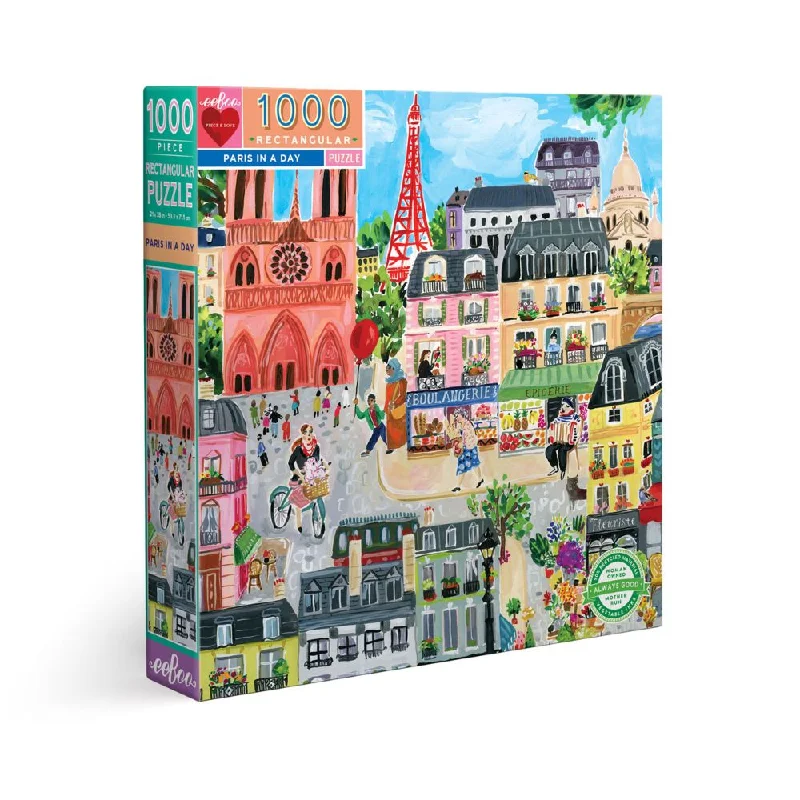 eeBoo Paris In A Day 1000 Piece Family Puzzle