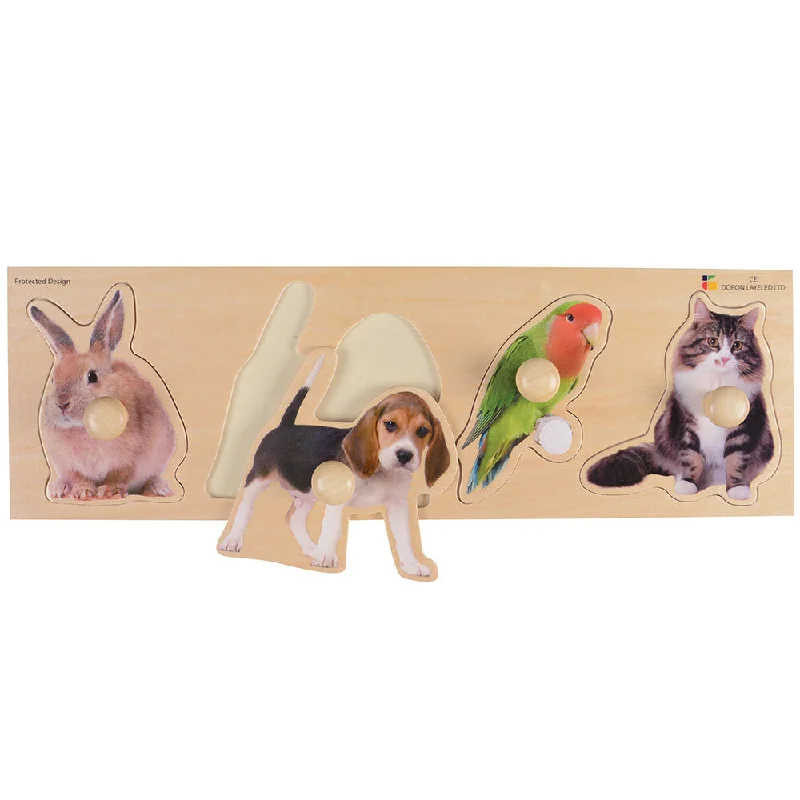 Extra Wide Knobbed Puzzle - Pets