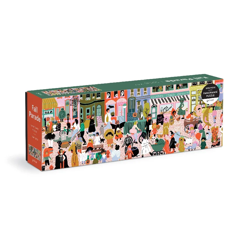 Fall Halloween Parade 1000 Piece Panoramic Puzzle