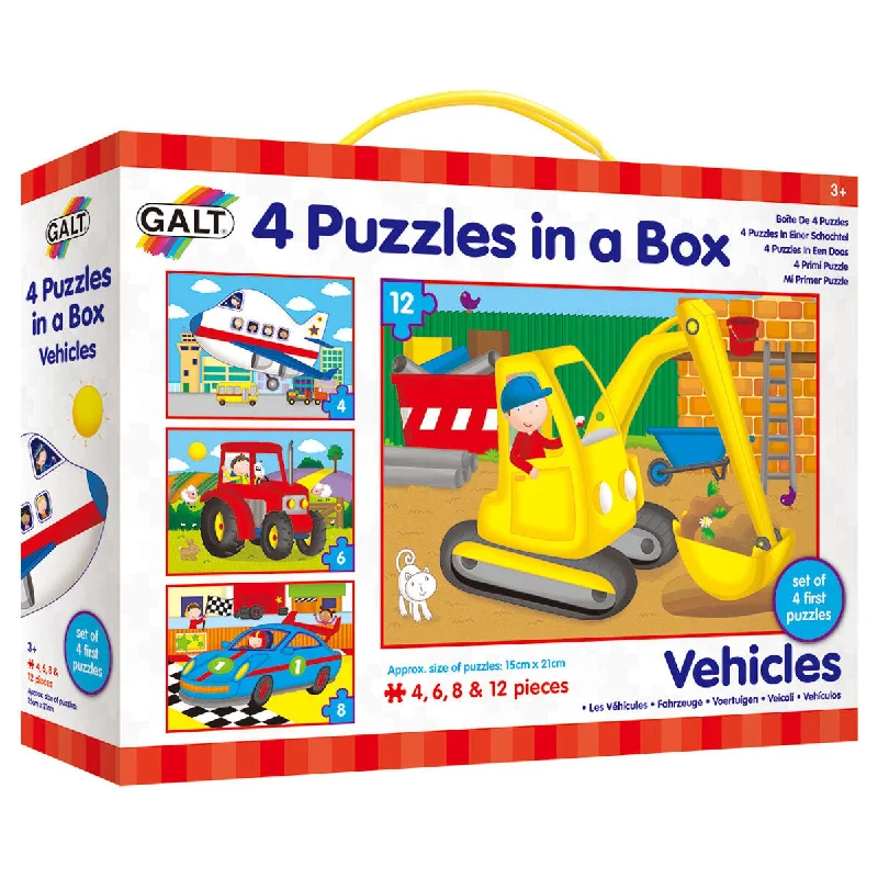 Galt 4 Puzzles In A Box Vehicles