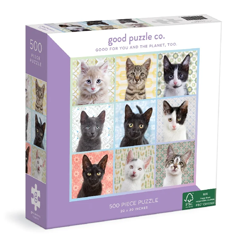 Good Puzzle Co. Cat Portraits 500pc Puzzle