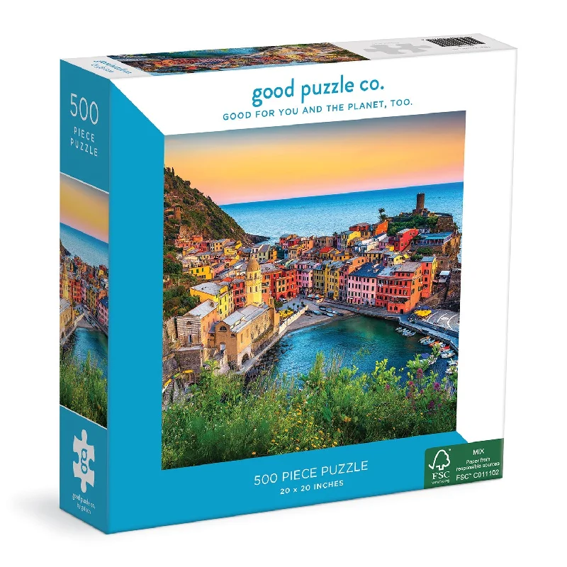 Good Puzzle Co. Sunset at Cinque Terre 500pc Puzzle