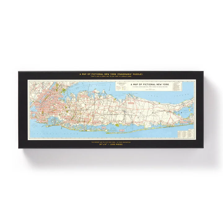 NYC Map 1,000 Piece Panoramic Puzzle