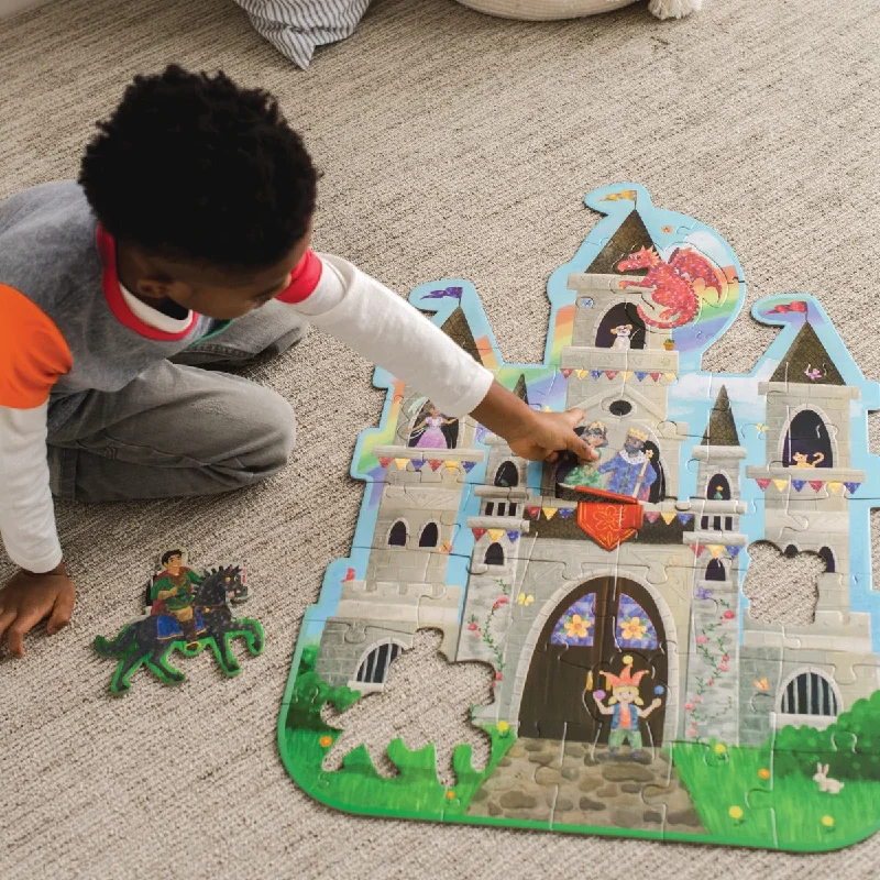 Peaceable Kingdom - Shimmery Castle Floor Puzzle