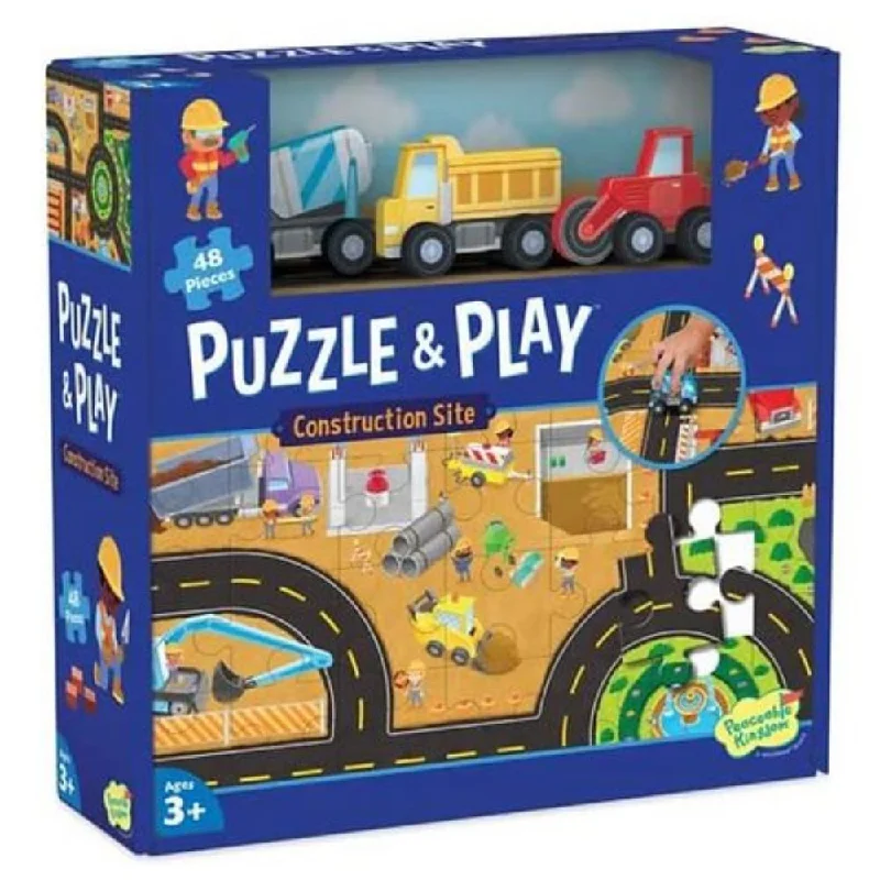 Peaceable Kingdom - Puzzle & Play Construction Site