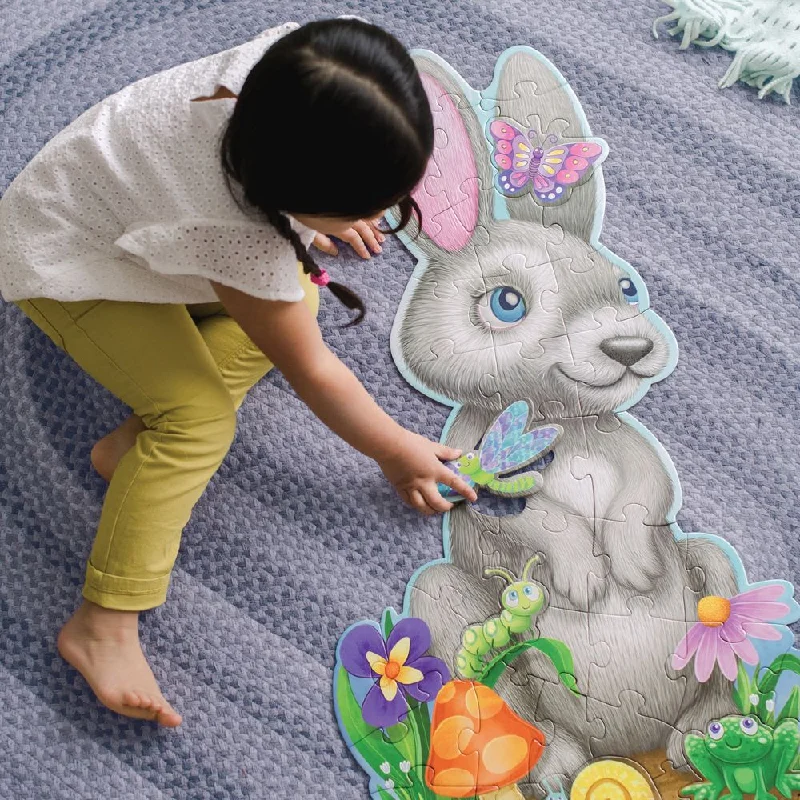 Peaceable Kingdom - Shimmery Bunny Floor Puzzle