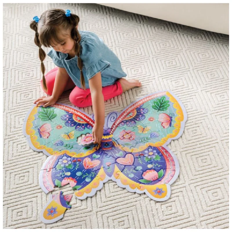 Peaceable Kingdom - Shimmery Butterfly Floor Puzzle