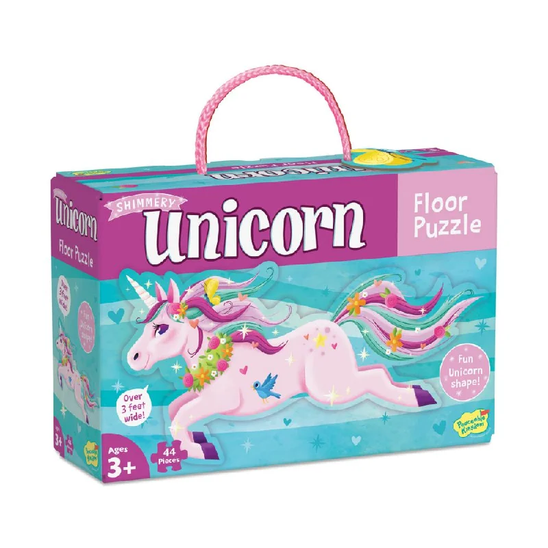 Peaceable Kingdom Shimmery Unicorn Floor Puzzle