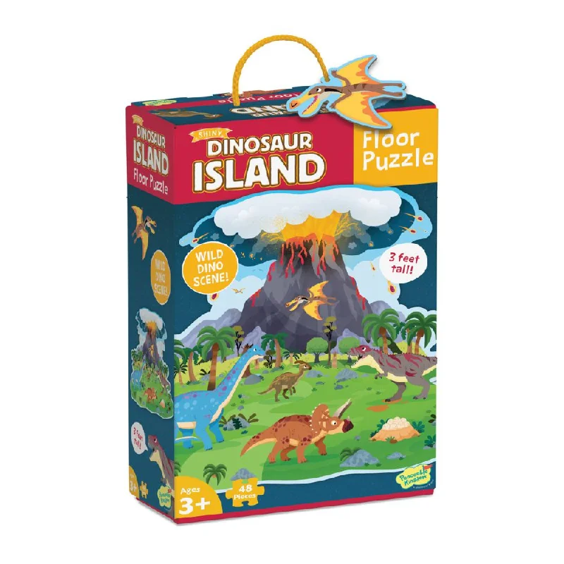 Peaceable Kingdom Shiny Dinosaur Island Floor Puzzle