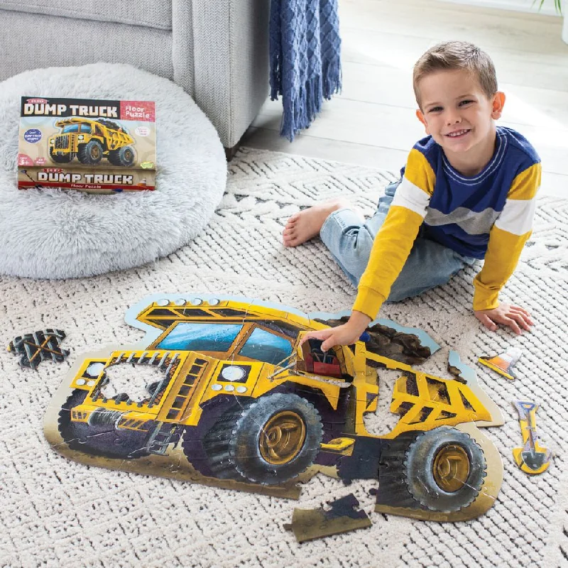 Peaceable Kingdom - Shiny Dump Truck Floor Puzzle