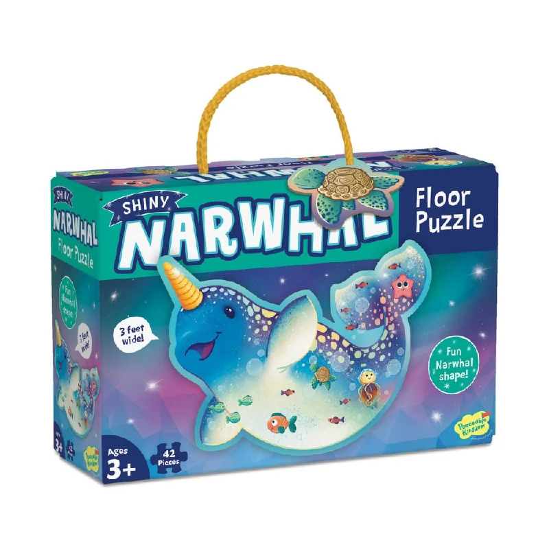 Peaceable Kingdom Shiny Narwhal Floor Puzzle