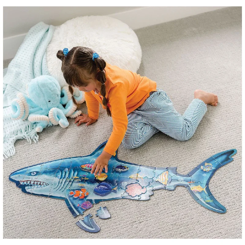 Peaceable Kingdom - Shiny Shark Floor Puzzle