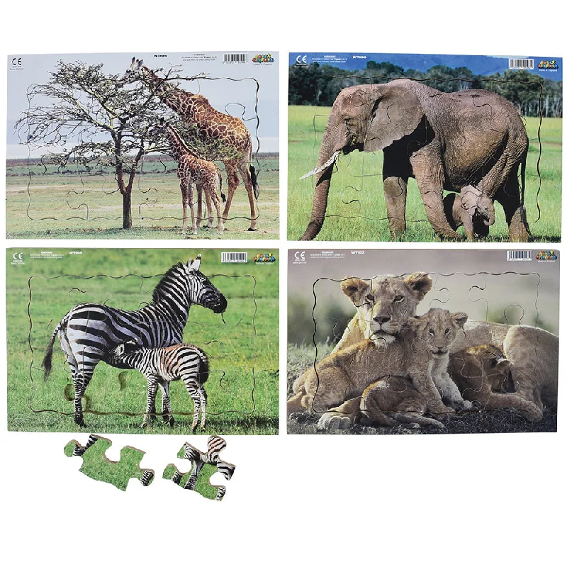 Real Life Mother & Baby Animal Puzzles - Wild Animals