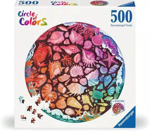 Seashells (500 Piece) Round Puzzle