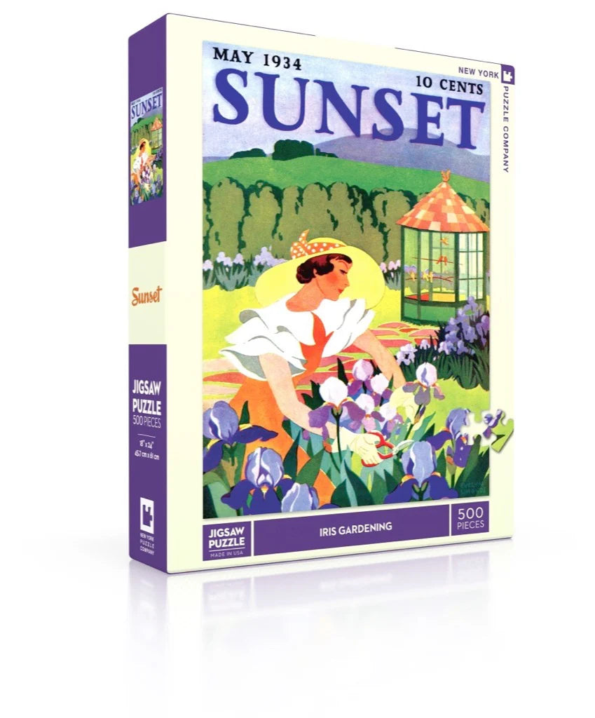 Sunset Iris Gardening (500 Piece) Puzzle