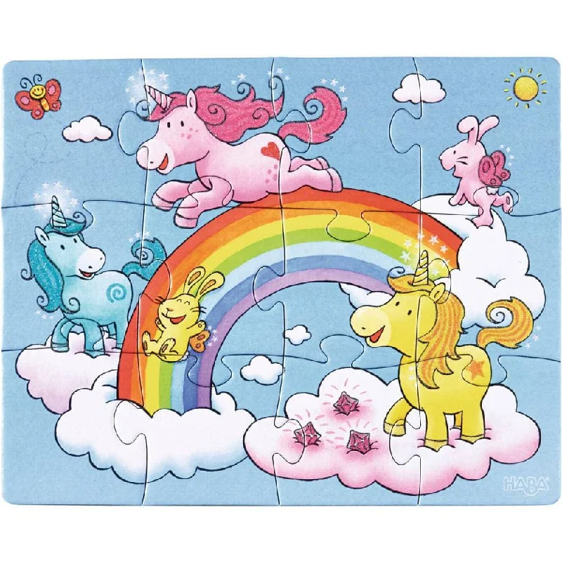 Unicorn Glitterluck Set of 3 Puzzles