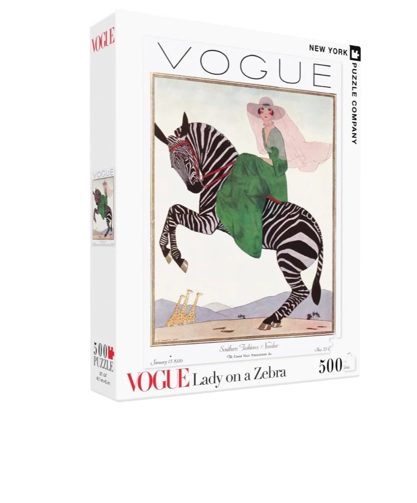 Vogue Lady on a Zebra (500 Piece) Puzzle