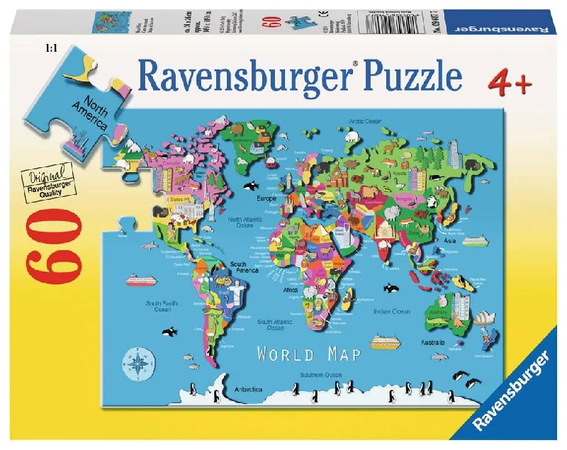 World Map (60 Piece) Puzzle