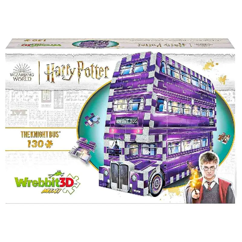 Wrebbit 3D Mini Harry Potter: The Knight Bus 130 Piece Puzzle