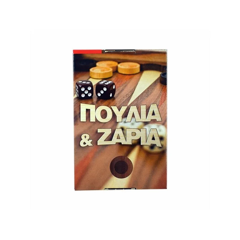 Greek Backgammon Pieces & Dice (Poulia kai Zaria)