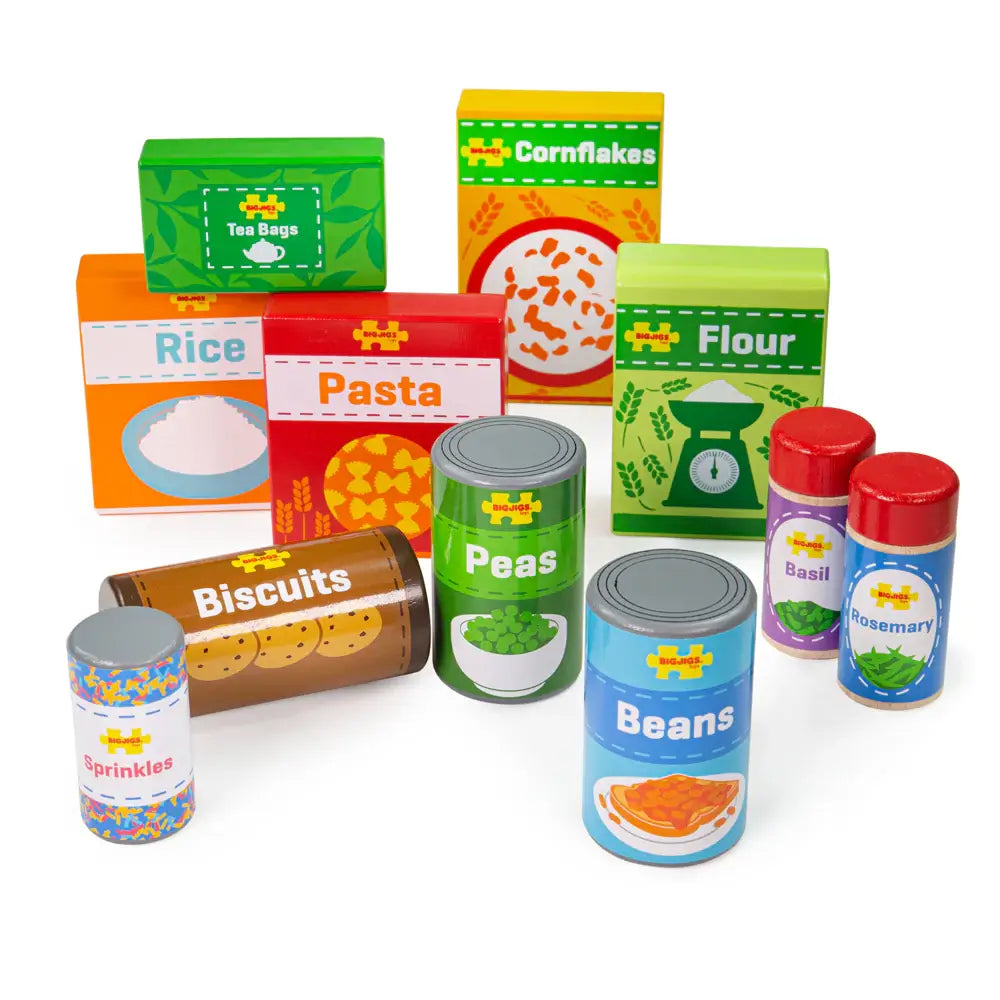 Cupboard Groceries Wooden Play Food