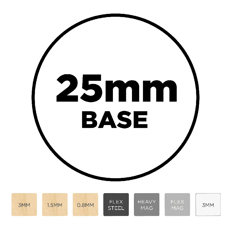 Miniature Bases, Circular, 25mm | Bases for Scale Figures | Wargaming | Board Gaming