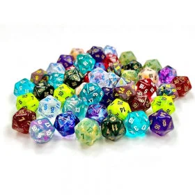 Chessex - Bulk Dice Set: Mini-Polyhedral D20 Bag (50)