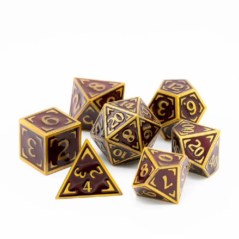 Die Hard Dice Metal RPG Polyhedral Dice Set - Reticle Uchronia Nouveau [7ct]