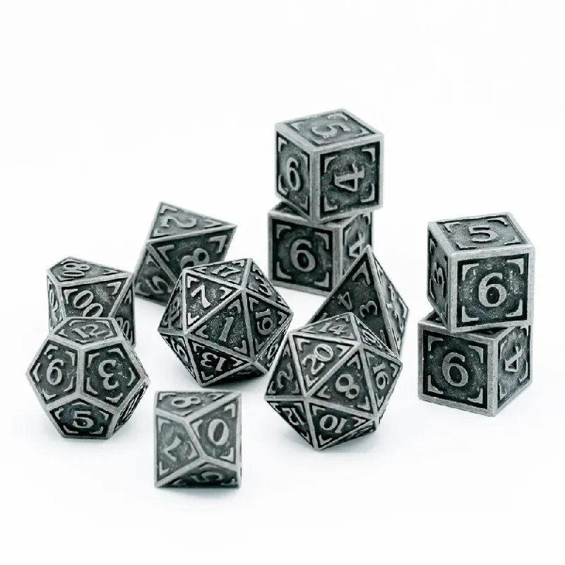 Die Hard Dice Metal RPG Polyhedral Dice Set - Reticle Uchronia Ottensian [11ct]