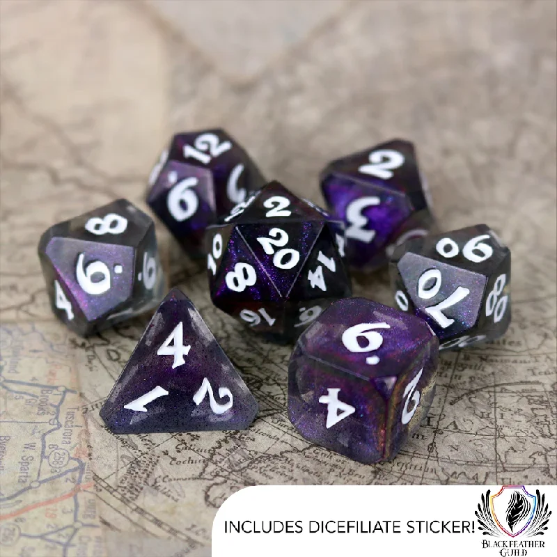 Die Hard Dice RPG Polyhedral Dice Set - Avalore Blackfeather [7ct]