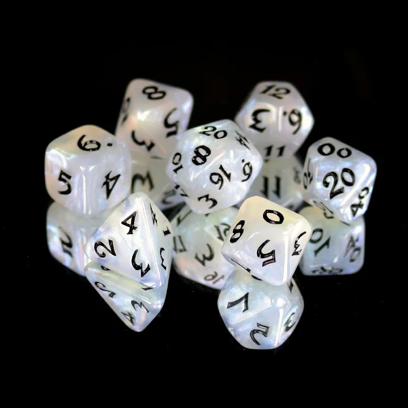 Die Hard Dice RPG Polyhedral Dice Set - Elessia Kybr, Peace wth Black [7ct]