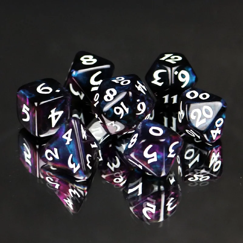 Die Hard Dice RPG Polyhedral Dice Set - Elessia Moonstone Deepwalker with White [7ct]