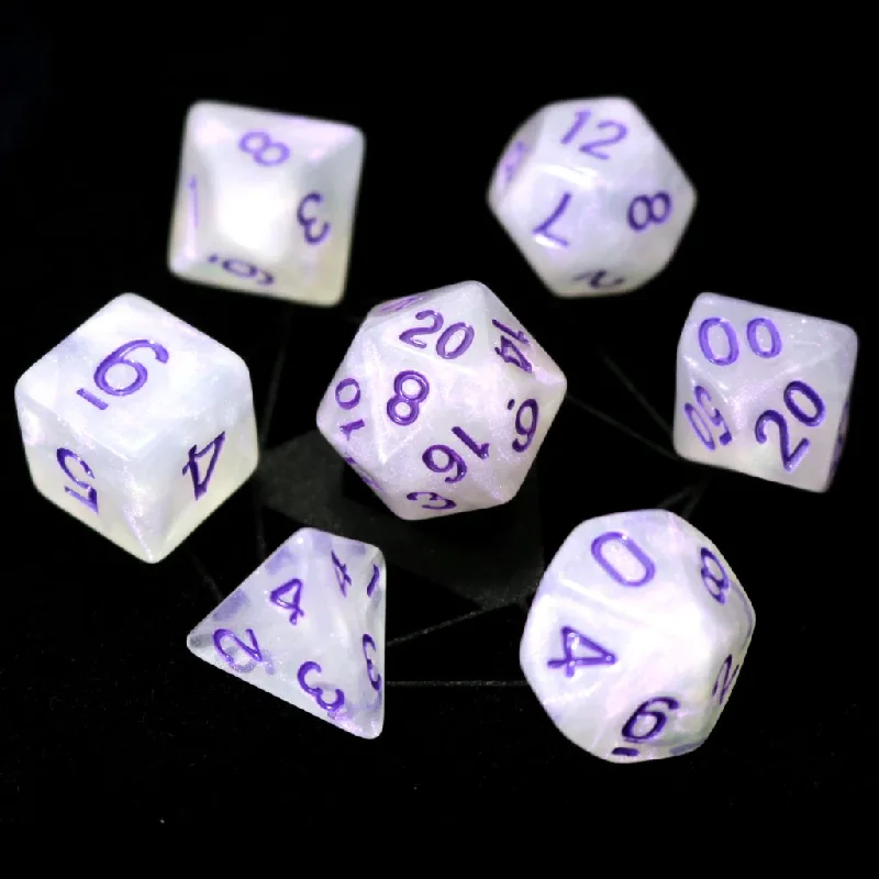 Die Hard Dice RPG Polyhedral Dice Set - Purple Moonstone [7ct]