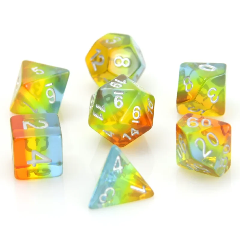 Die Hard Dice RPG Polyhedral Dice Set - Translucent Sunrise Gradient [7ct]