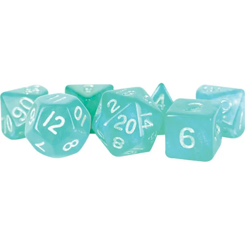 FanRoll MET 180 Stardust Teal RPG Polyhedral Dice Set [7ct]