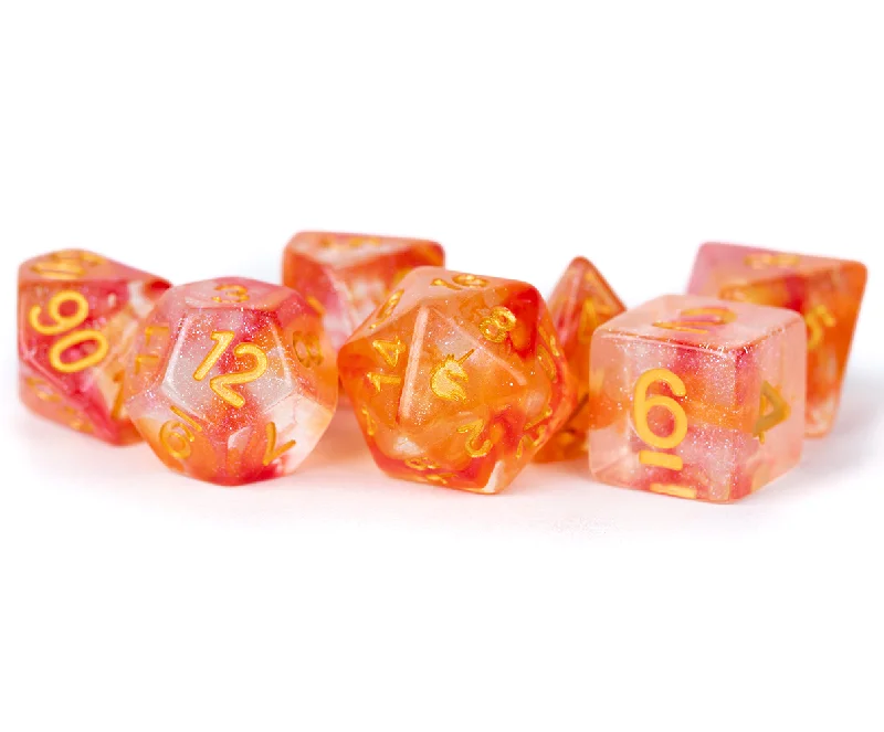 FanRoll MET 707 Unicorn: Mystic Embers RPG Polyhedral Dice Set [7ct]