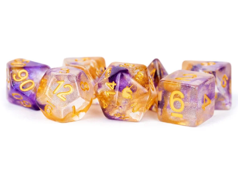 FanRoll MET 711 Unicorn: Royal Sunset RPG Polyhedral Dice Set [7ct]