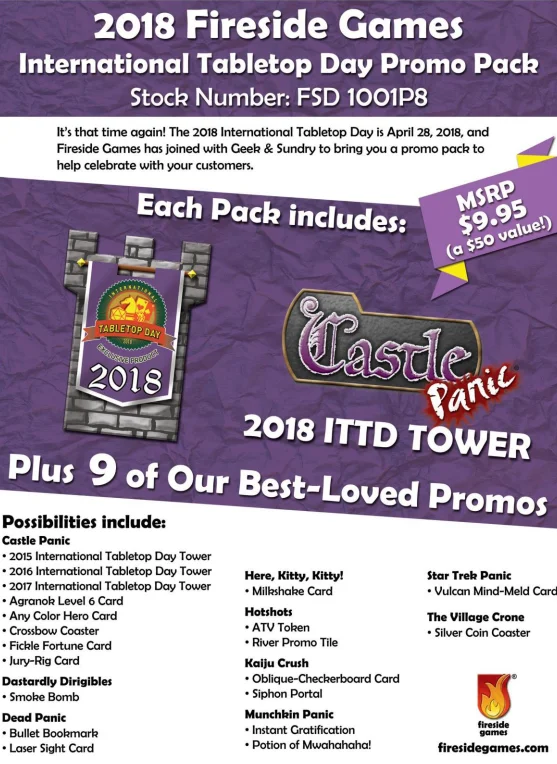 Fireside Games International Tabletop Day Promo Pack 2018