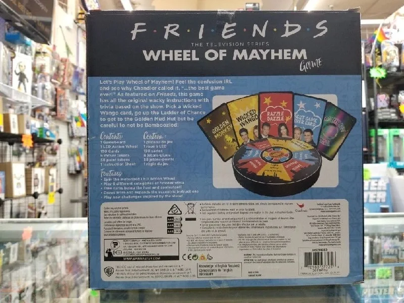 Friends Wheel Of Mayhem Party Board Game