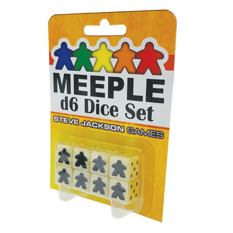 Meeple D6 Dice Set - White (8 CT)