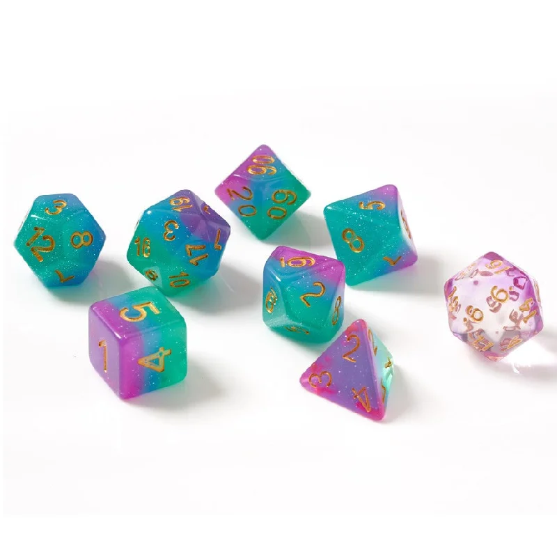 Sirius Dice Set - Northern Lights (Set of 7)