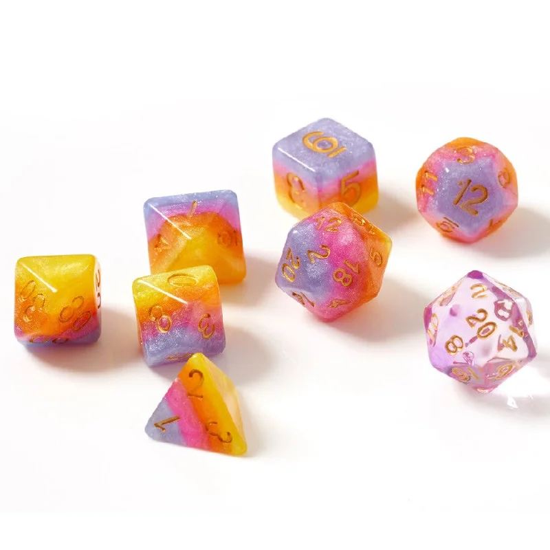 Sirius Dice Set - Tahitian Sunset (Set of 7)